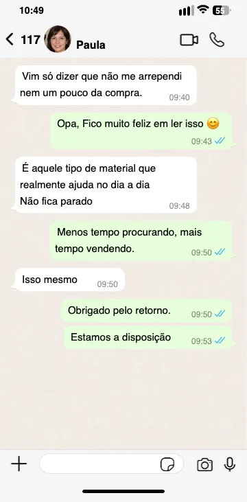 Print de conversa de cliente